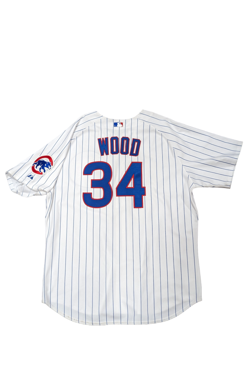 Mens Majestic Chicago Cubs Kerry Wood Home White Authentic Jersey product image 2, provided for visual reference and product