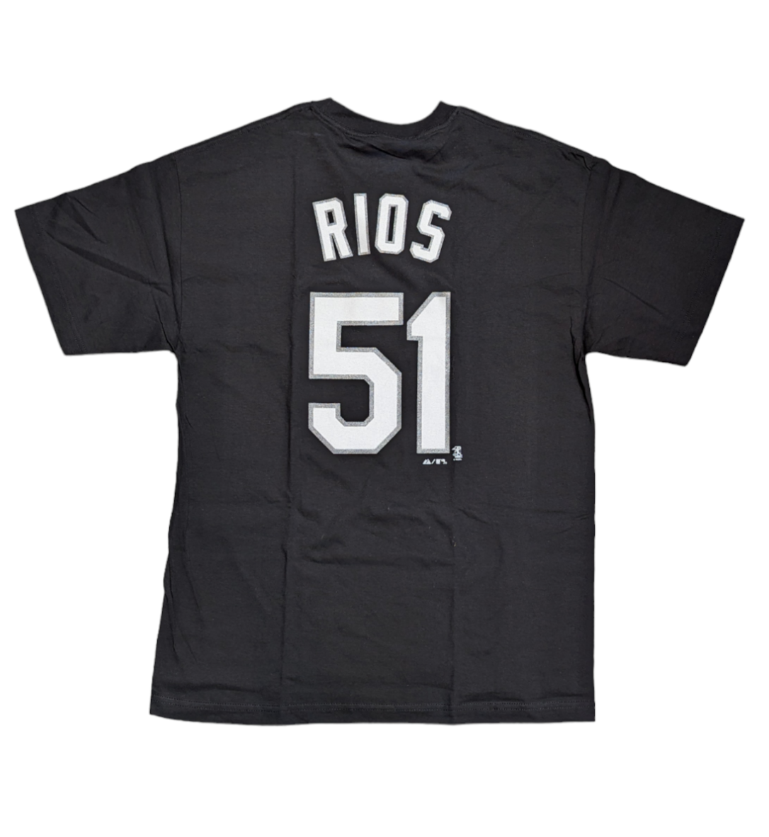 Chicago White Sox Alex Rios Black Name and Number Player T-Shirt for Men product image 1, provided for visual reference and