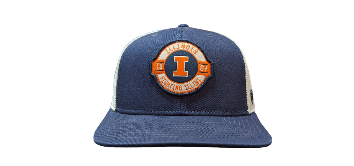 Illinois Fighting Illini NCAA Top Of The World Navy/White Formation Adjustable Trucker Hat product image 2, provided for