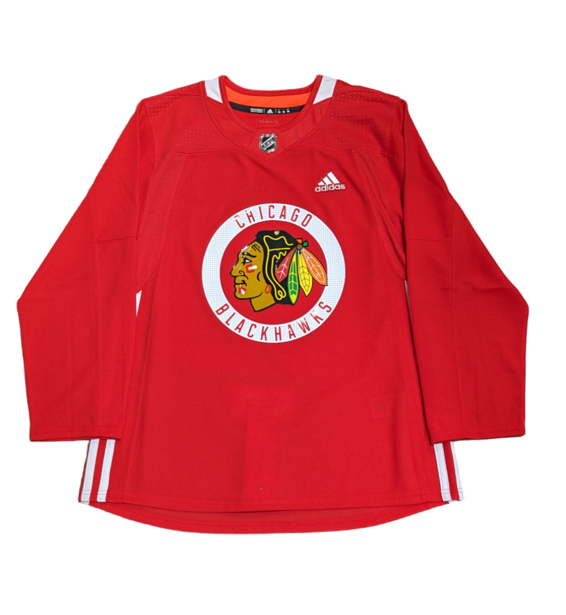 Connor Bedard Chicago Blackhawks adidas Authentic Red Practice Jersey for Men product image 3, provided for visual reference