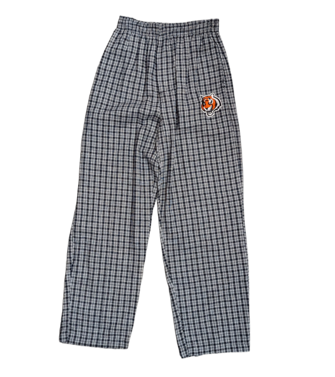 Youth Cincinnati Bengals Reebok Black Plaid Pajama Pants product image 1, provided for visual reference and product detail