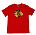Chicago Blackhawks Core Logo Hobie T-Shirt By Levelwear-Red product image 1, provided for visual reference and product