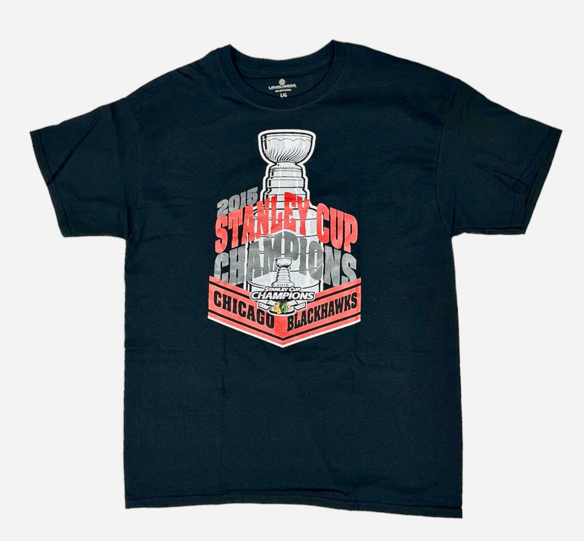 Chicago Blackhawks 2015 Stanley Cup Champions Victory T-Shirt By Levelwear for Men product image 1, provided for visual