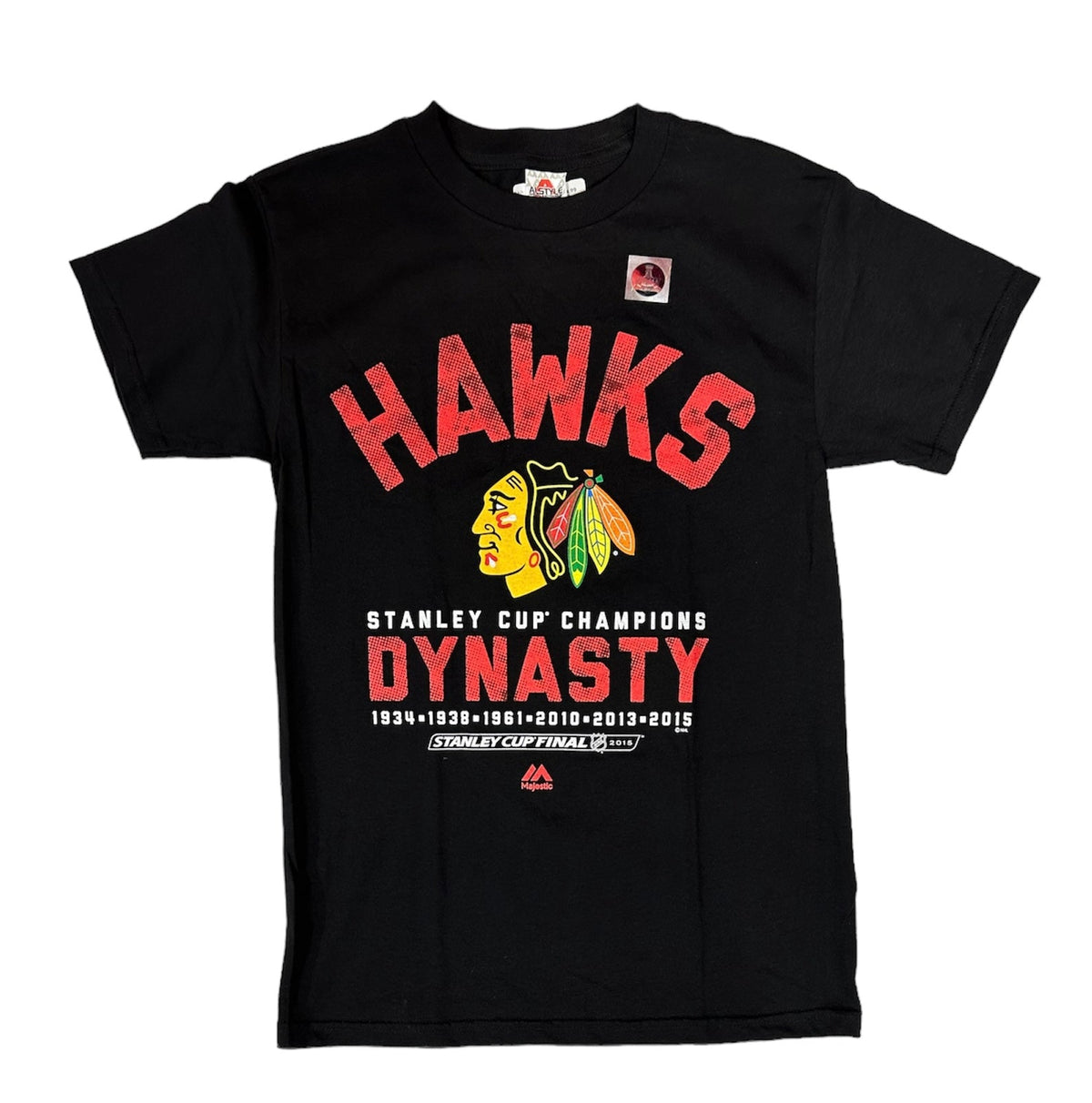 Chicago Blackhawks Stanley Cup Champions Dynasty T-Shirt By Majestic for Men product image 1, provided for visual reference