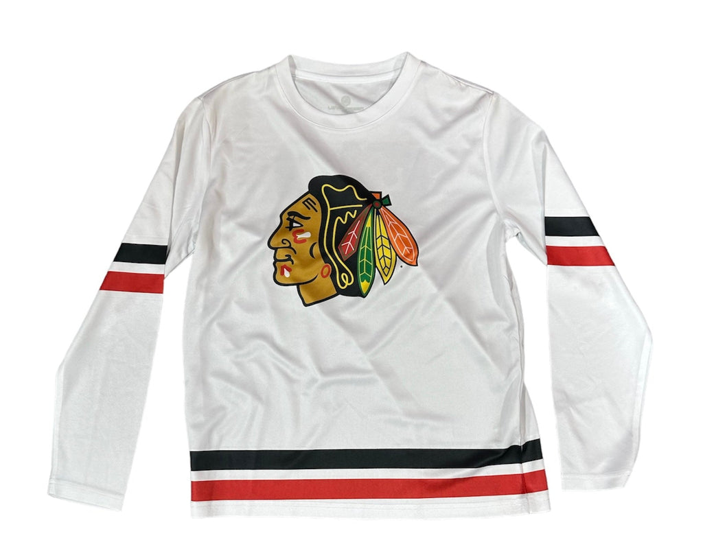 Chicago Blackhawks Youth Patrick Kane Long Sleeve Dri-Fit Jersey/Shirt product image 1, provided for visual reference and
