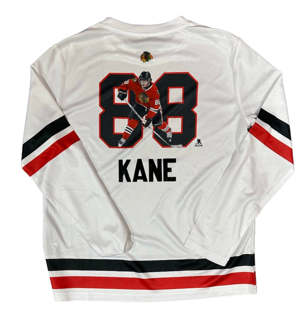 Chicago Blackhawks Youth Patrick Kane Long Sleeve Dri-Fit Jersey/Shirt product image 2, provided for visual reference and
