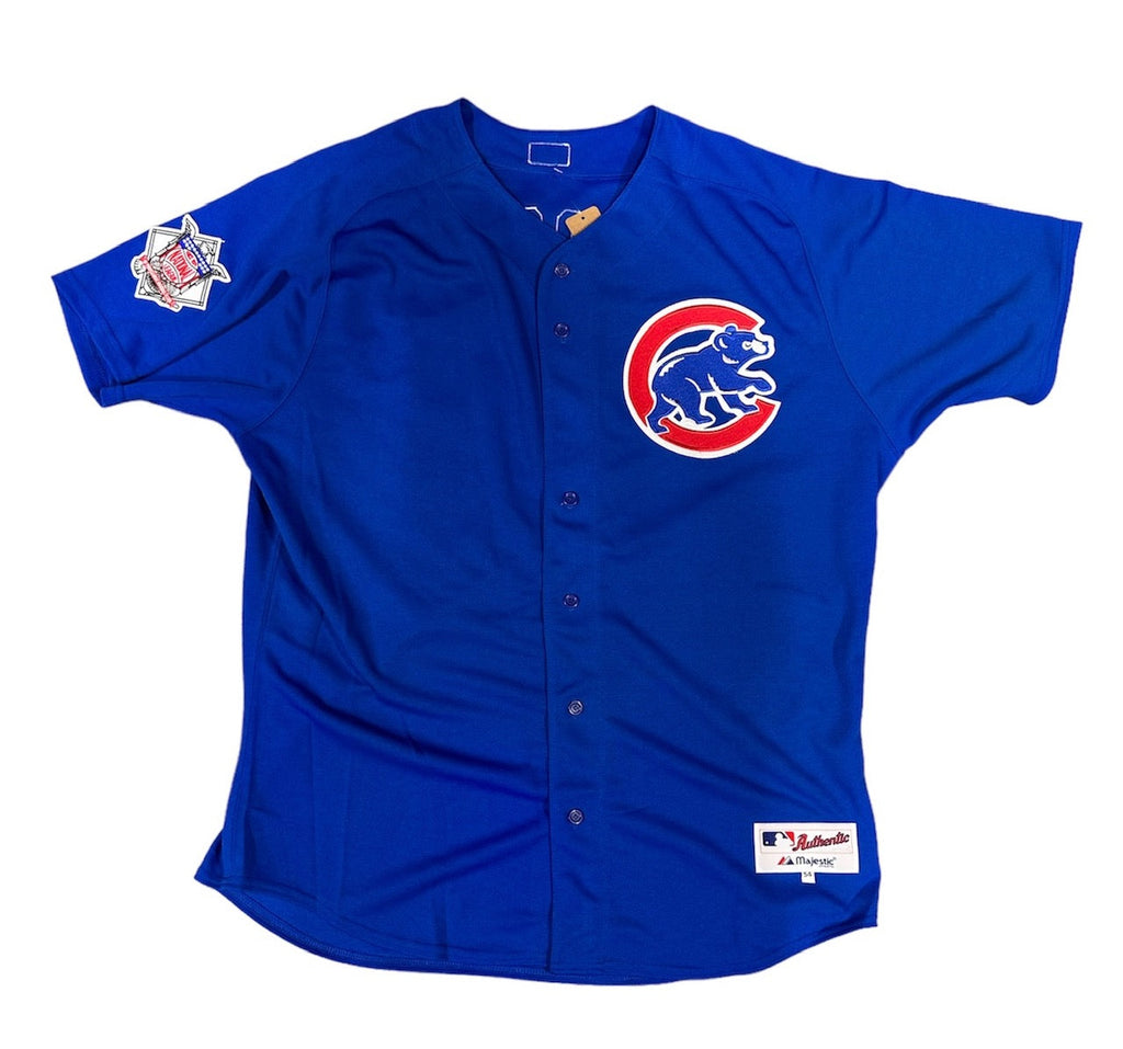 Mens Majestic Chicago Cubs Kerry Wood Alternate Blue Authentic Jersey product image 2, provided for visual reference and