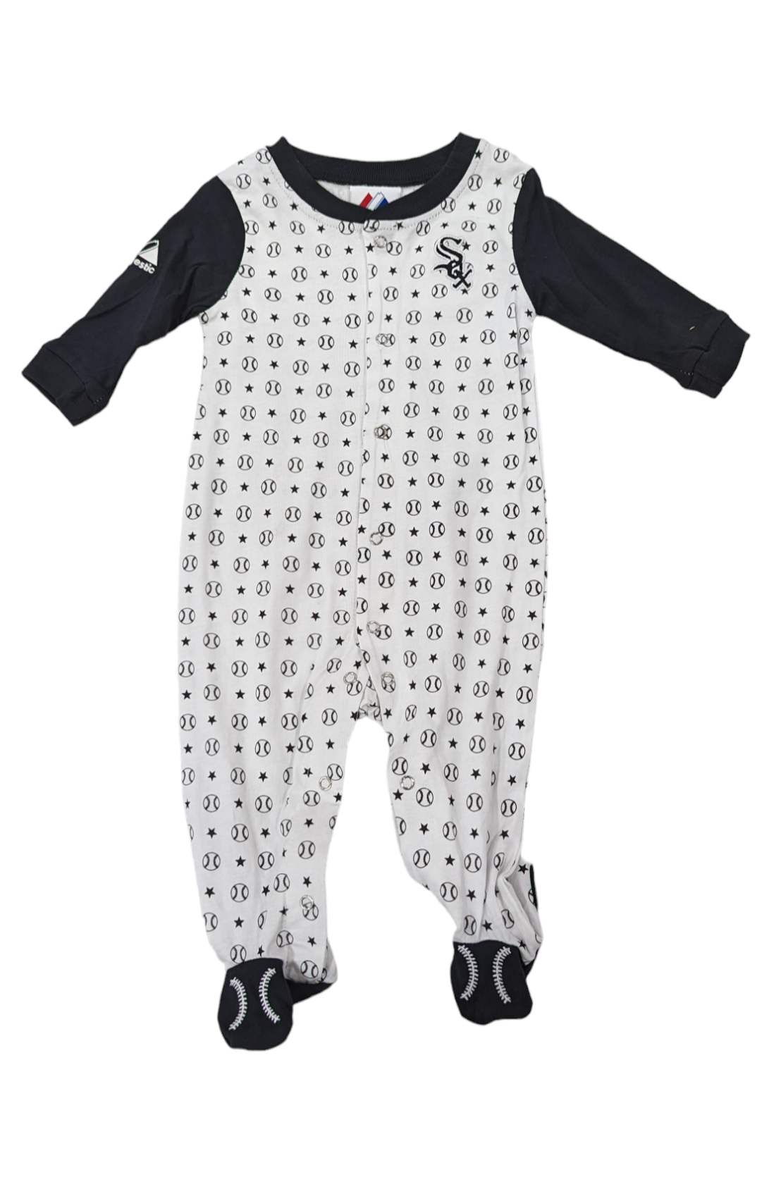 Chicago White Sox Majestic Newborn/Infant Baseball And Stars Onesie product image 1, provided for visual reference and