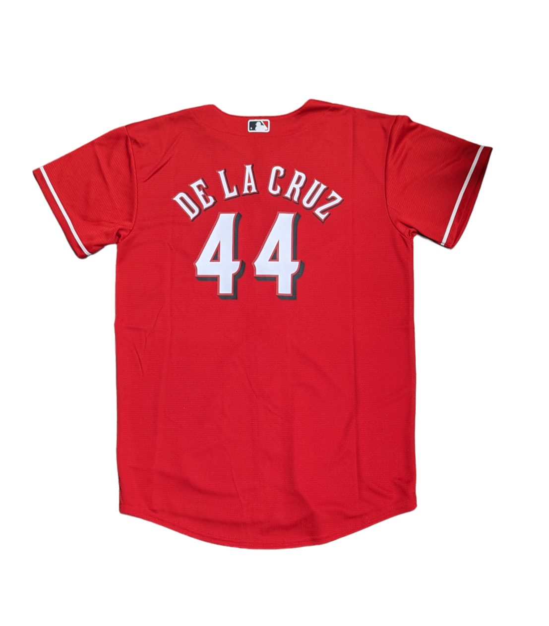 Youth Cincinnati Reds Elly De La Cruz MLB Red Alternate Screen Print Replica Jersey product image 3, provided for visual