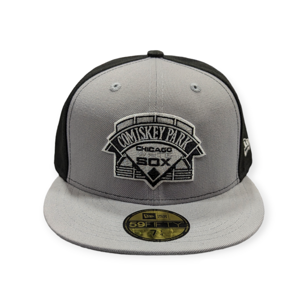 Chicago White Sox New Era Comiskey Park Gray/Black 59FIFTY Fitted Hat product image 2, provided for visual reference and
