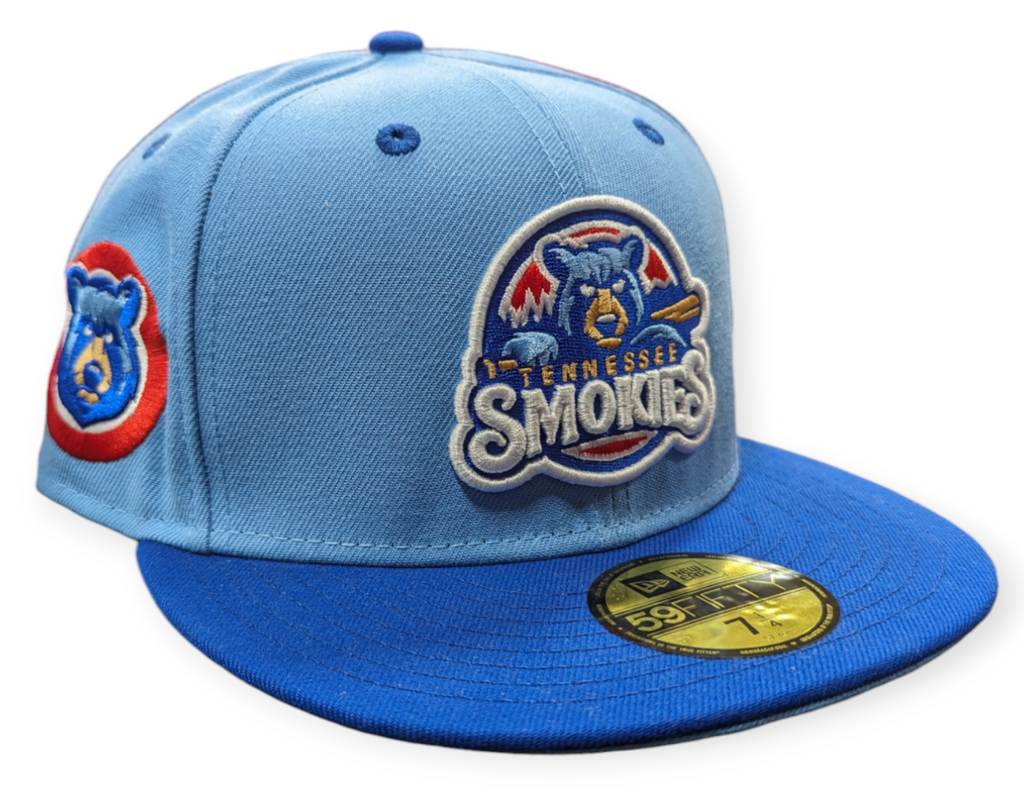 Tennessee Smokies MILB 2 Tone Sky Blue/Royal New Era 59FIFTY Fitted Hat product image 1, provided for visual reference and
