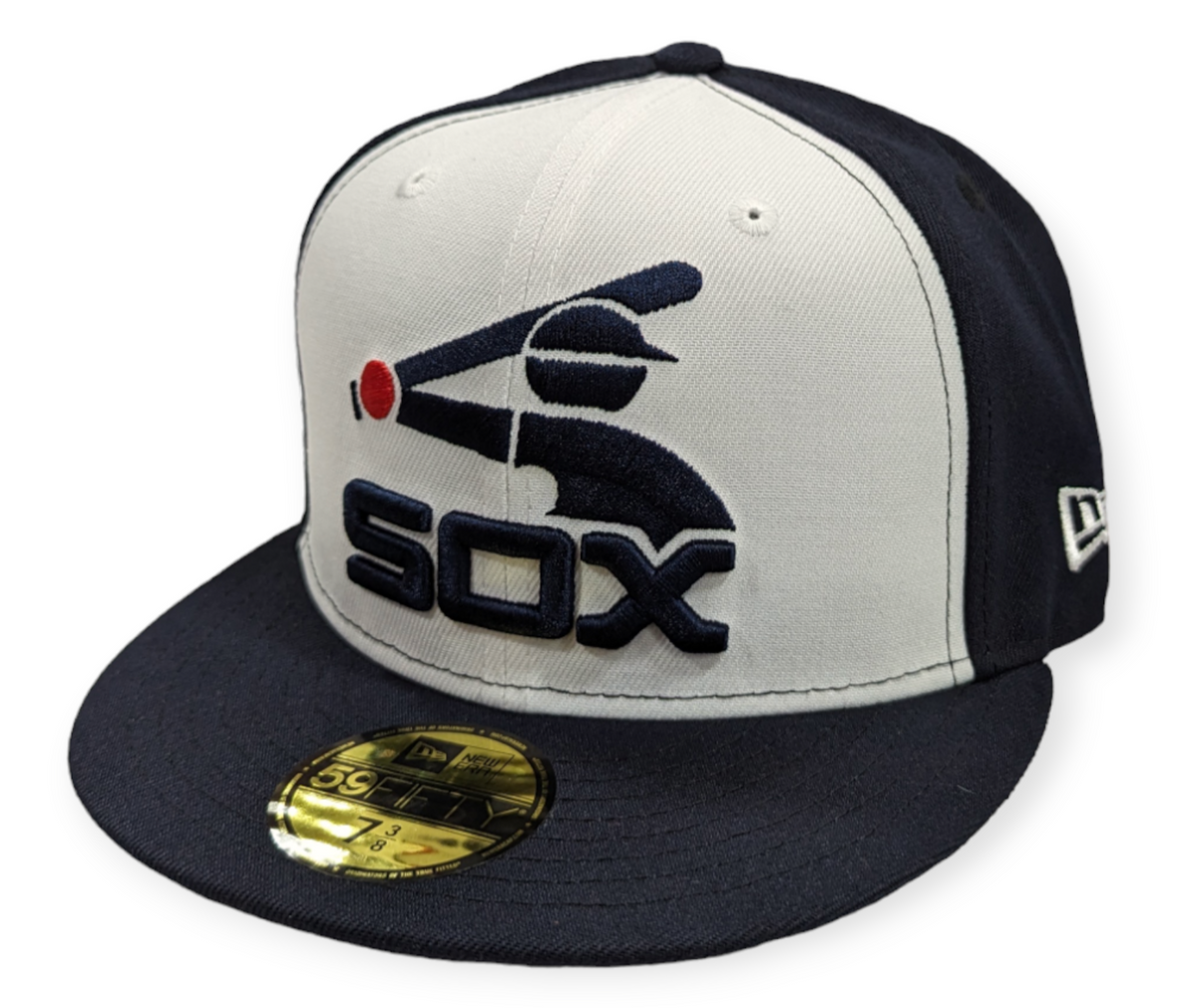 Chicago White Sox New Era Batterman White/Navy Cooperstown Collection 59FIFTY Fitted Hat product image 1, provided for
