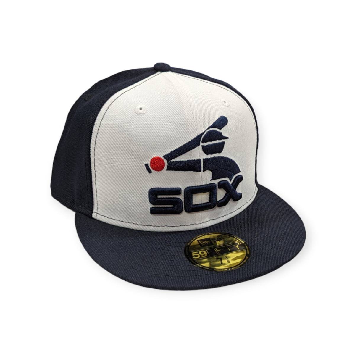 Chicago White Sox New Era Batterman White/Navy Cooperstown Collection 59FIFTY Fitted Hat product image 3, provided for