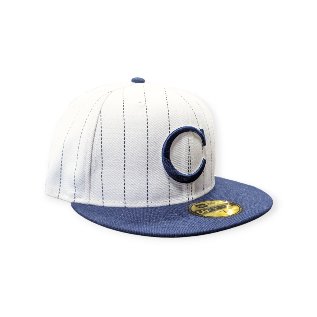 Chicago White Sox 1906 New Era Cooperstown Classics White/Navy Pinstripe 59FIFTY Fitted Hat product image 3, provided for