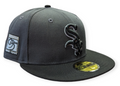 Chicago White Sox New Era Graphite/Black 95th Anniversary 59FIFTY Fitted Hat product image 1, provided for visual reference