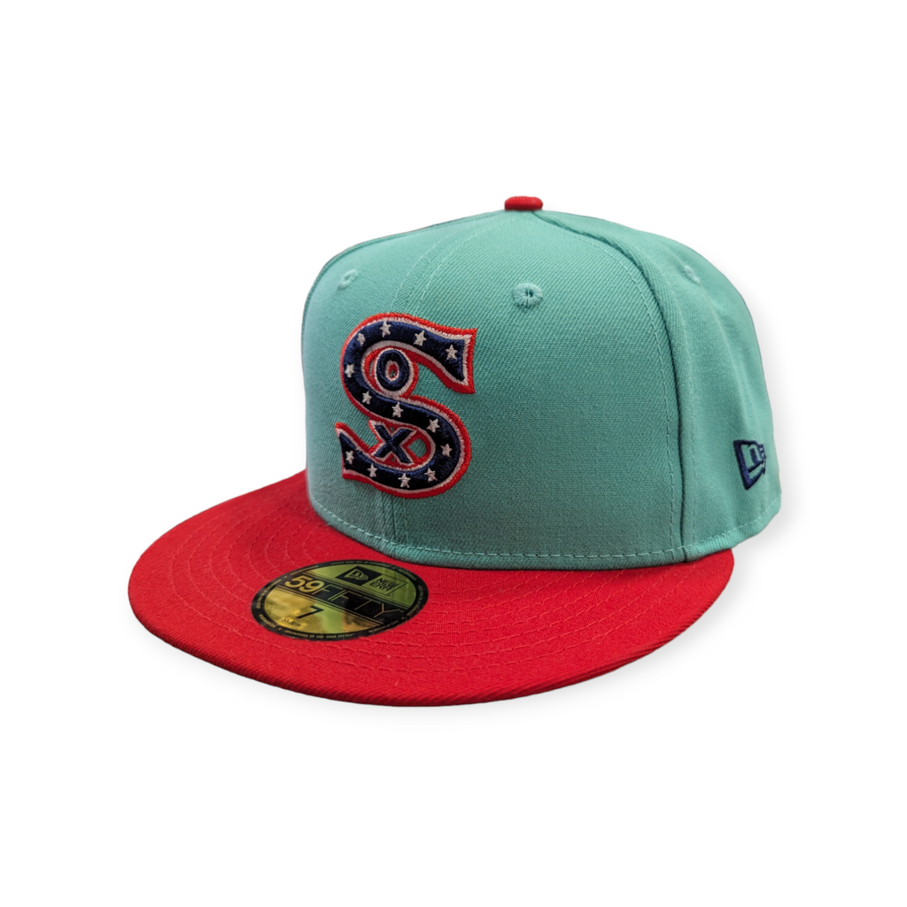 Chicago White Sox 1917 New Era 2 Tone Mint/Red 59FIFTY Fitted Hat product image 3, provided for visual reference and product