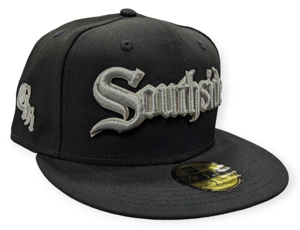 Chicago White Sox New Era Southside Black 59FIFTY Fitted Hat product image 1, provided for visual reference and product