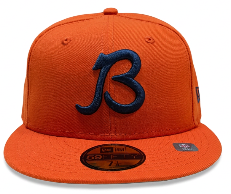 Chicago Bears "B" Logo Orange Traditions New Era 59FIFTY Fitted Hat product image 2, provided for visual reference and