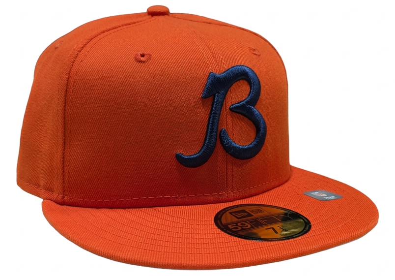 Chicago Bears "B" Logo Orange Traditions New Era 59FIFTY Fitted Hat product image 3, provided for visual reference and