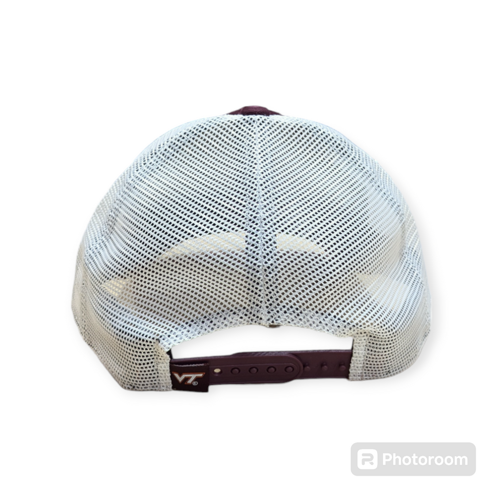 Virginia Tech Hokies New Era Maroon/White Trucker 9FORTY Adjustable Hat product image 4, provided for visual reference and