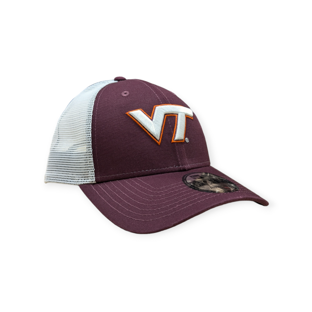 Virginia Tech Hokies New Era Maroon/White Trucker 9FORTY Adjustable Hat product image 3, provided for visual reference and