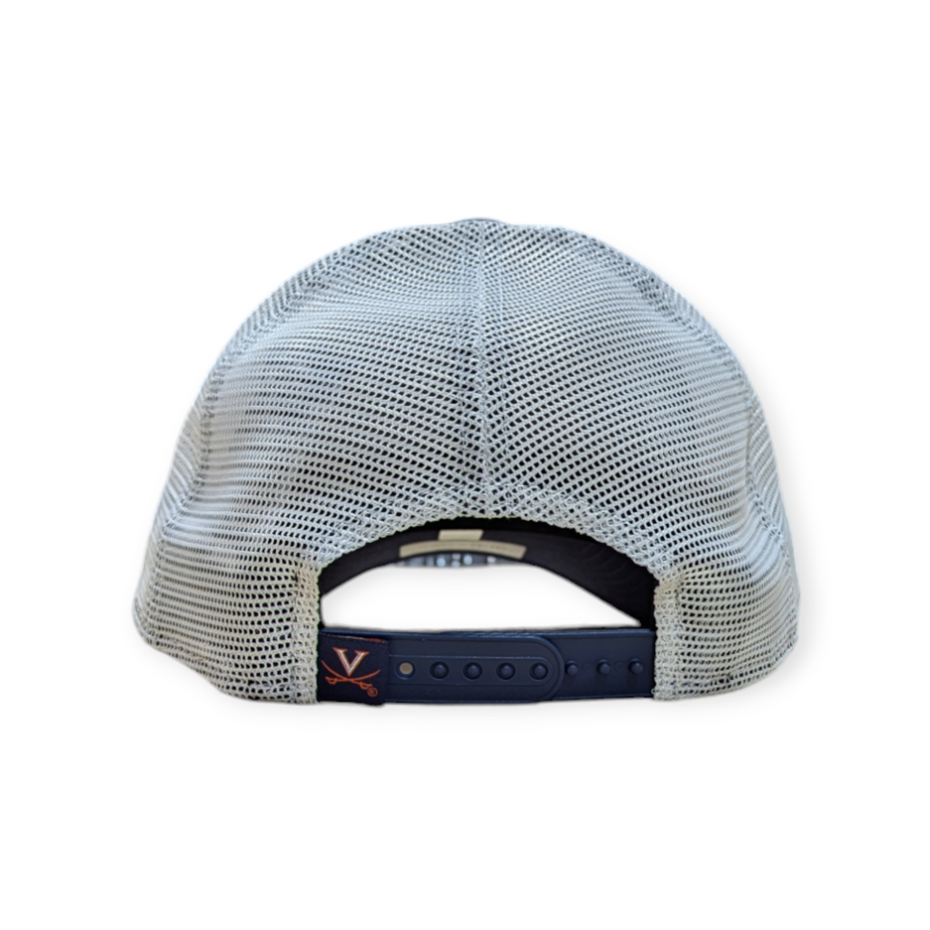 Virginia Cavaliers New Era Navy/White Trucker 9FORTY Adjustable Hat product image 4, provided for visual reference and