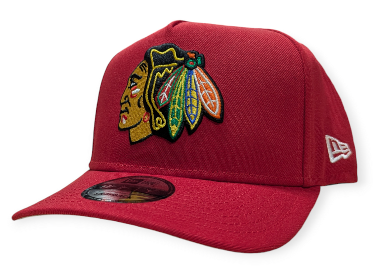 Chicago Blackhawks New Era Red 9FIFTY A-Frame Adjustable Hat product image 1, provided for visual reference and product