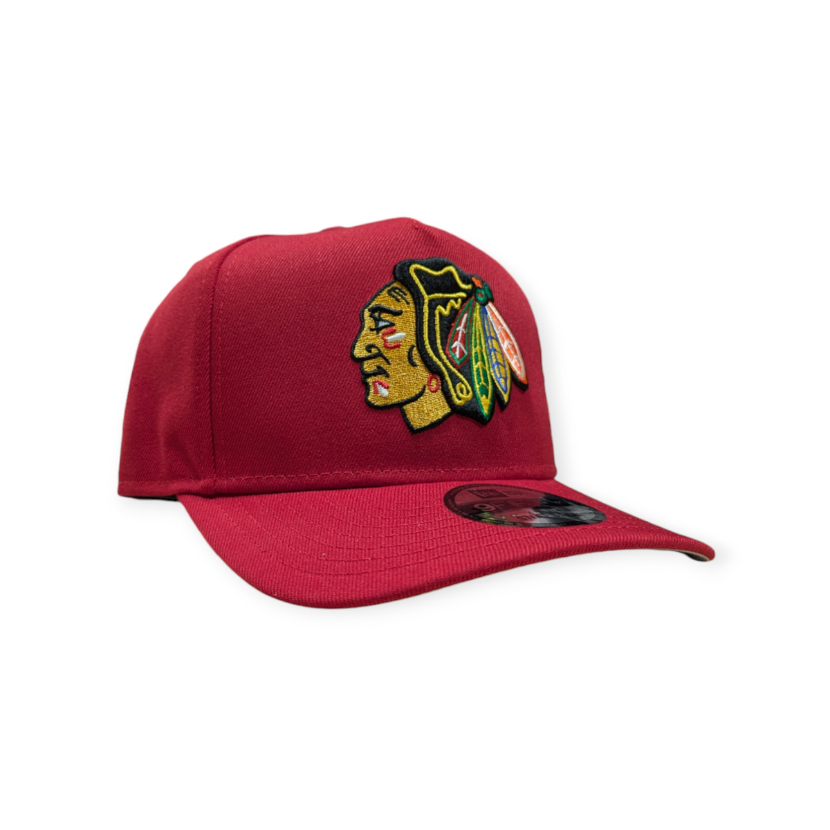 Chicago Blackhawks New Era Red 9FIFTY A-Frame Adjustable Hat product image 3, provided for visual reference and product