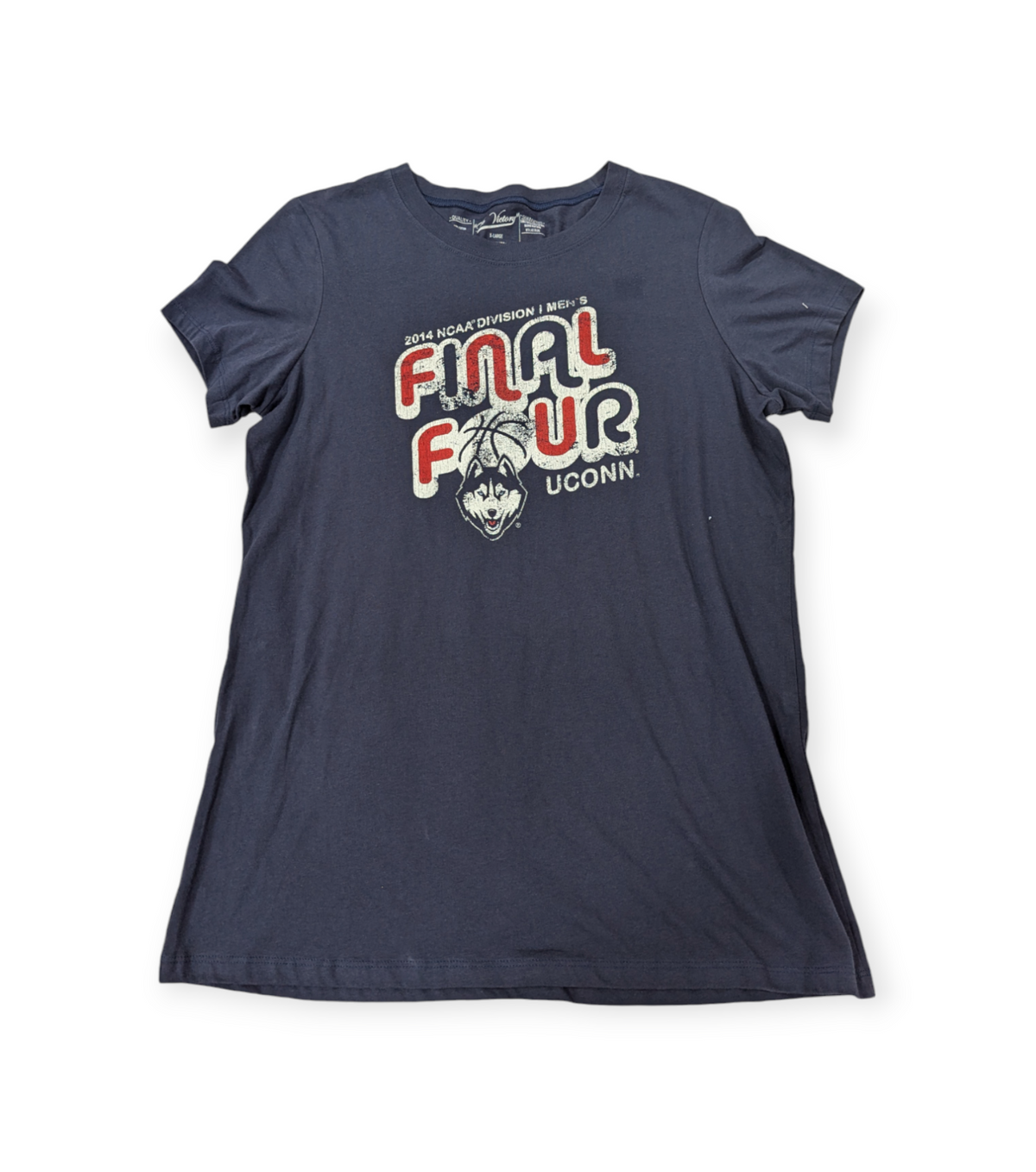 Uconn Huskies 2014 Men Basketball Final Four Navy Blue T-Shirt for Men product image 1, provided for visual reference and