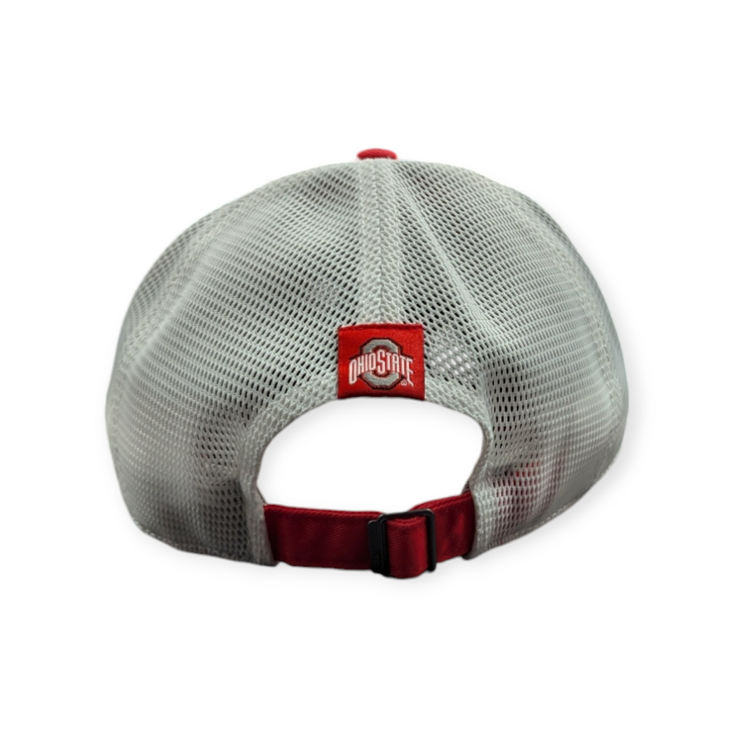 Ohio State Buckeyes Nike Red Club Unstructured Adjustable Trucker Hat product image 4, provided for visual reference and