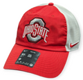 Ohio State Buckeyes Nike Red Club Unstructured Adjustable Trucker Hat product image 1, provided for visual reference and