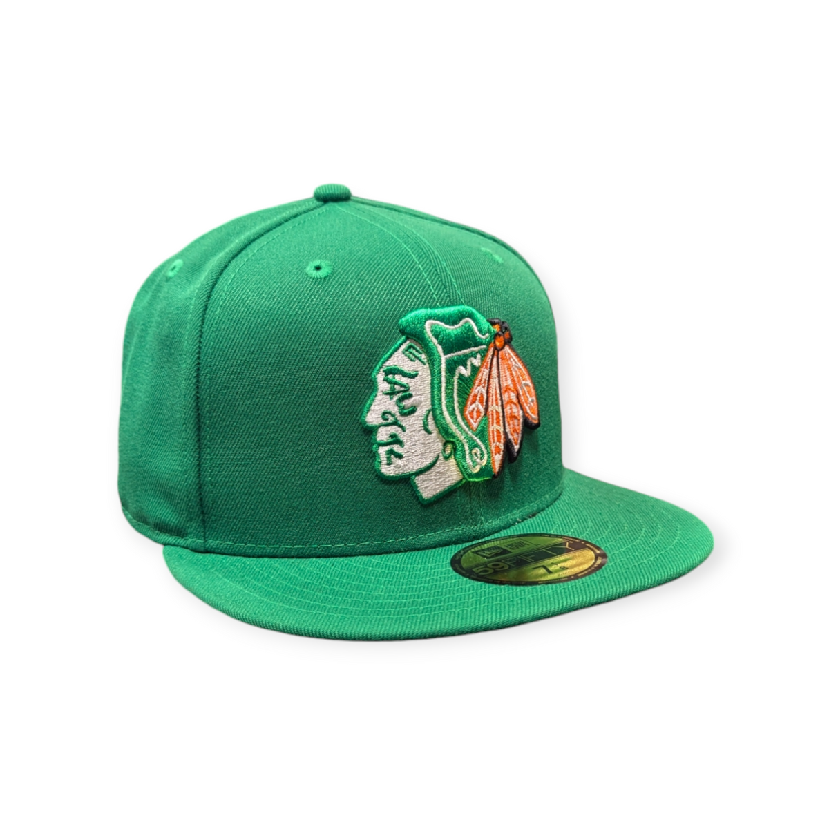 Chicago Blackhawks New Era Kelly Green Irish 59FIFTY Fitted Hat product image 3, provided for visual reference and product