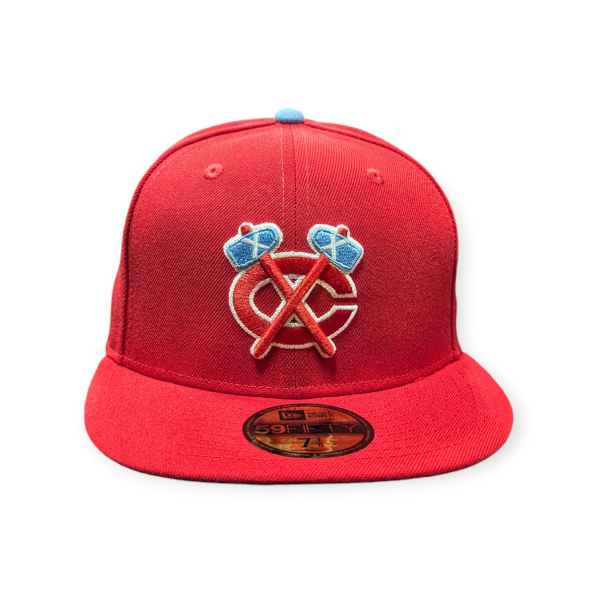 Chicago Blackhawks New Era Red Sky 59FIFTY Fitted Hat product image 2, provided for visual reference and product detail