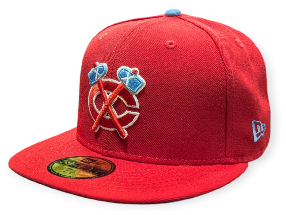 Chicago Blackhawks New Era Red Sky 59FIFTY Fitted Hat product image 1, provided for visual reference and product detail