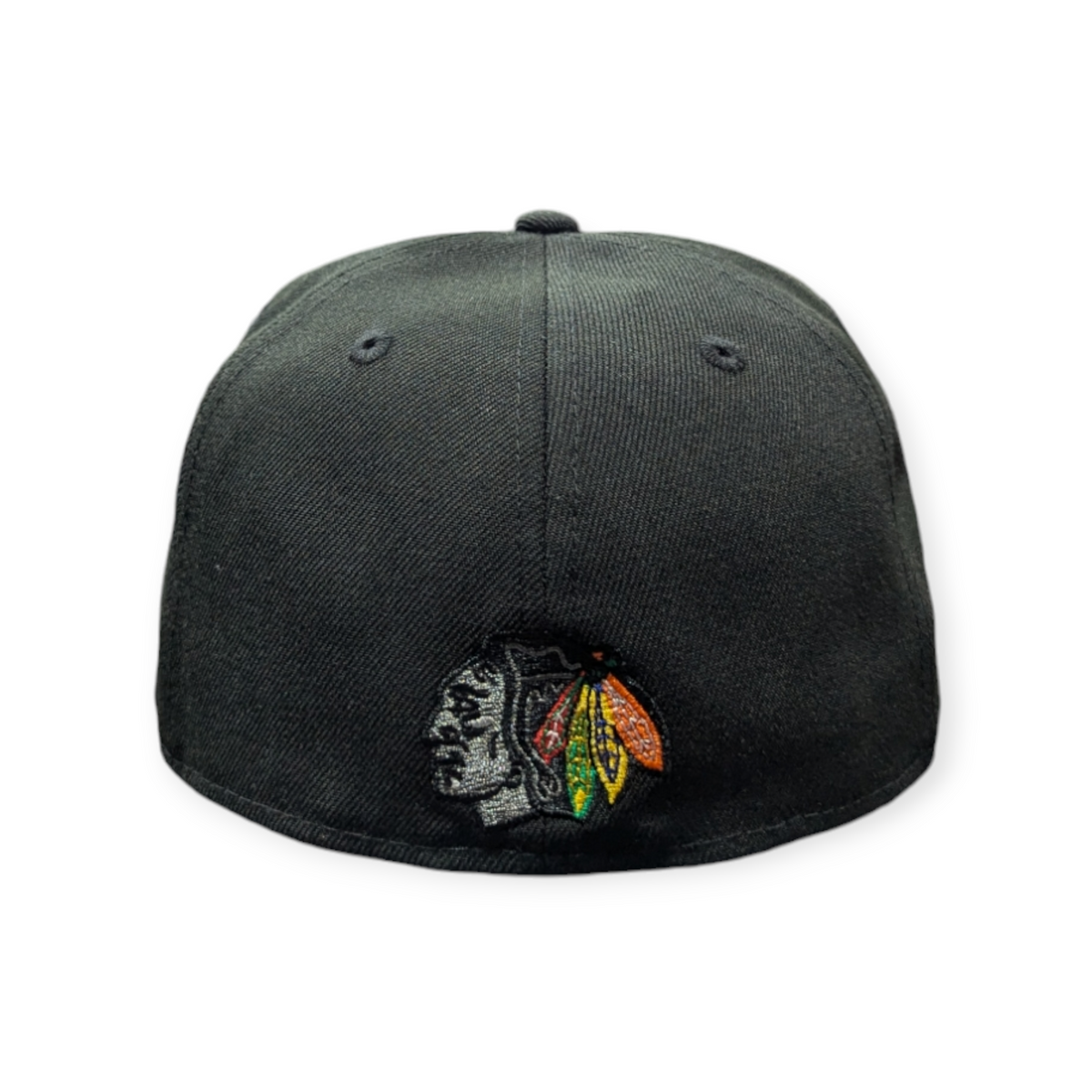 Chicago Blackhawks New Era Black Reverse OTC 59FIFTY Fitted Hat product image 4, provided for visual reference and product