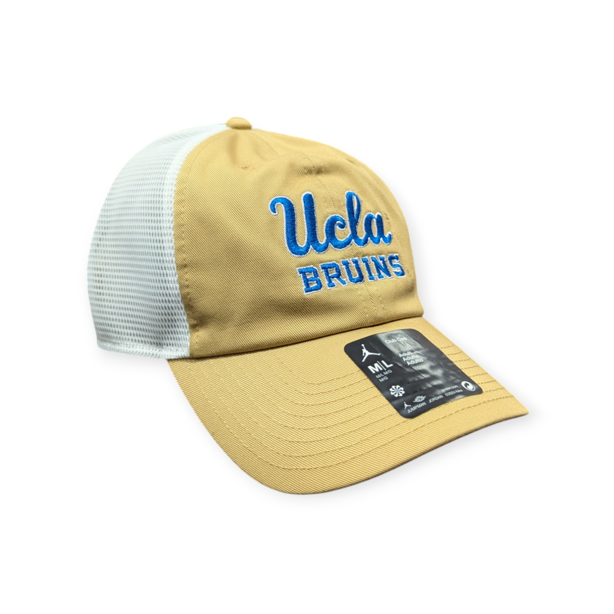 UCLA Bruins Nike Gold Jumpman Club Unstructured Adjustable Trucker Hat product image 3, provided for visual reference and