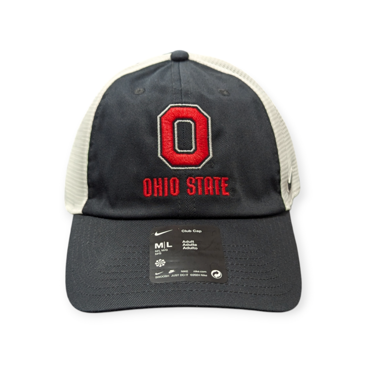 Ohio State Buckeyes Nike Black Unstructured Adjustable Trucker Hat product image 2, provided for visual reference and