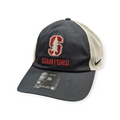 Stanford Cardinal Nike Black Unstructured Adjustable Trucker Hat product image 1, provided for visual reference and product