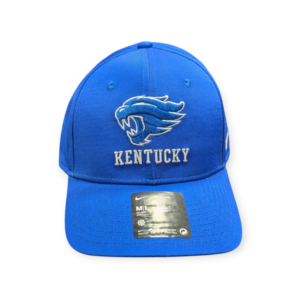 Kentucky Wildcats Nike Blue Adjustable Club Hat product image 2, provided for visual reference and product detail review