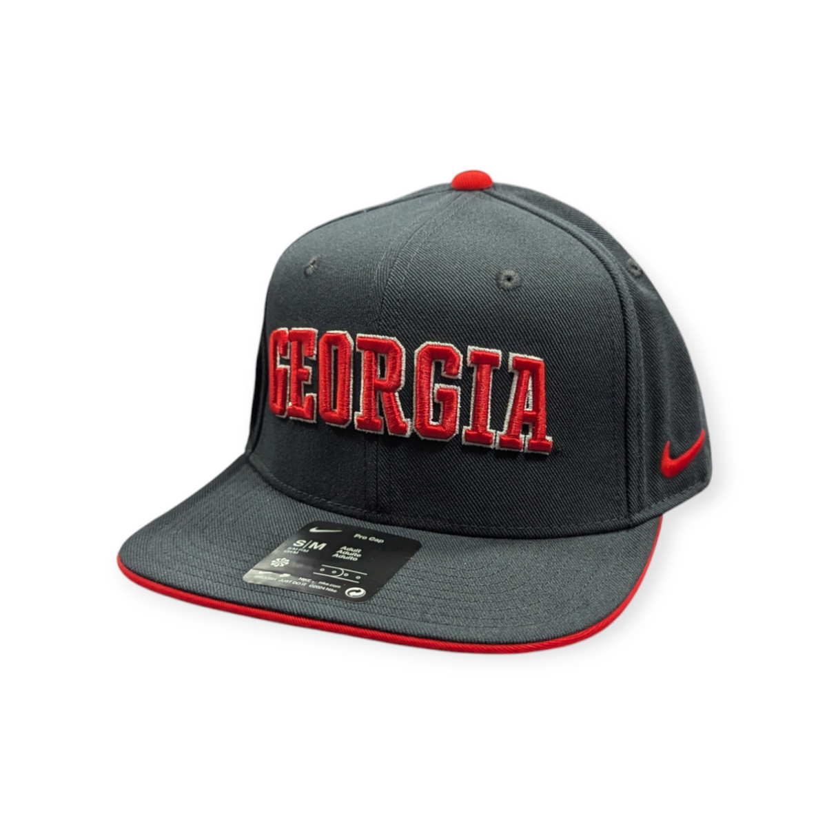 Georgia Bulldogs Nike Black Dri-Fit Sideline Pro Snapback Hat product image 3, provided for visual reference and product