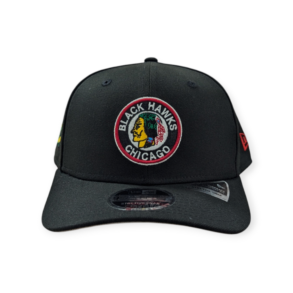 Chicago Blackhawks New Era NHL Classic 1934 Black 9SEVENTY Adjustable Hat product image 2, provided for visual reference and