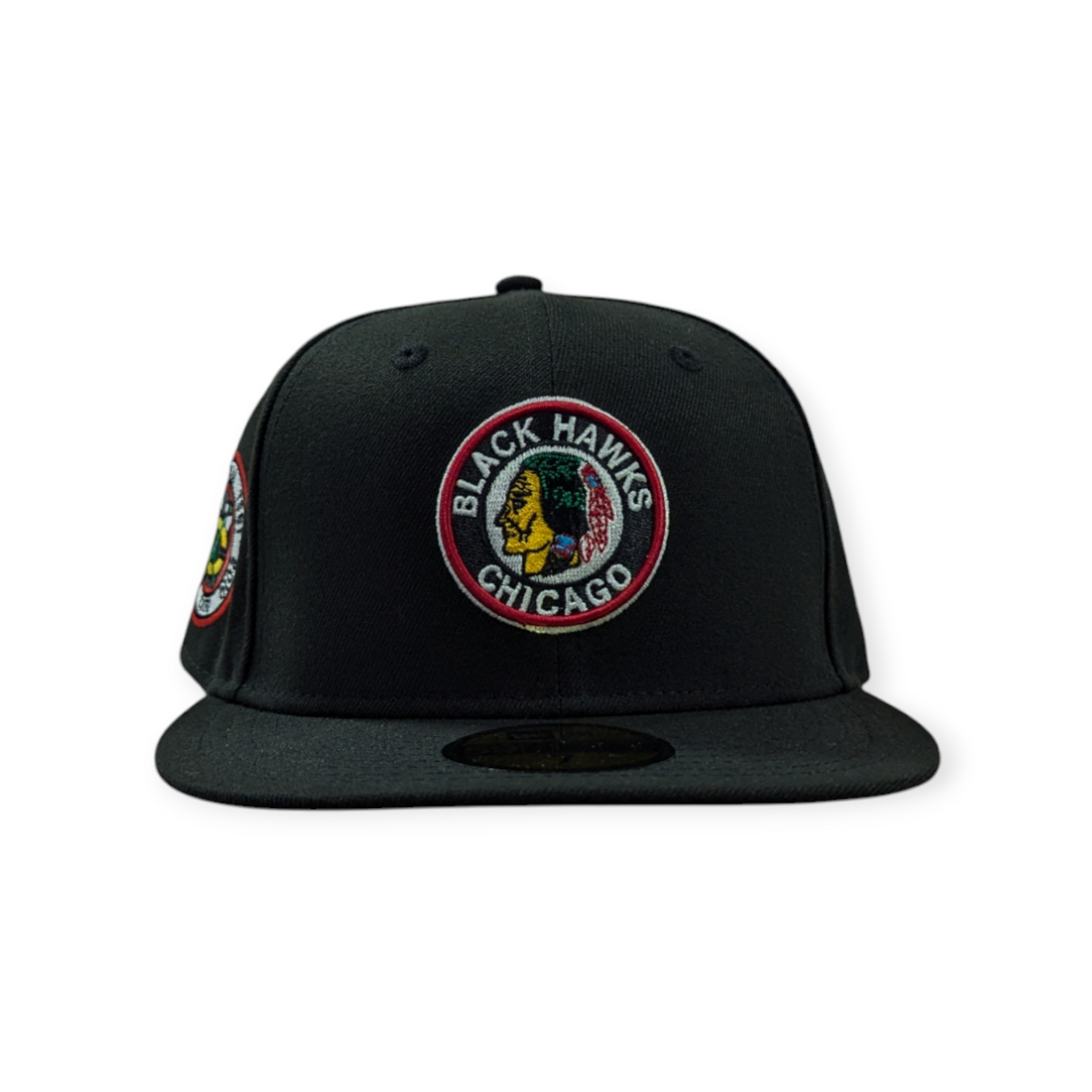 Chicago Blackhawks New Era 1934 Classic Black 59FIFTY Fitted Hat product image 2, provided for visual reference and product