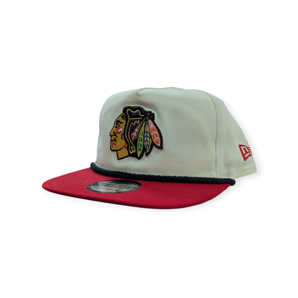 Chicago Blackhawks New Era Chrome/Red 2025 Winter Classic Golfer Adjustable Hat for Men product image 3, provided for visual