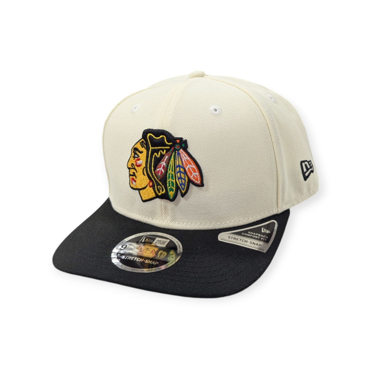 Chicago Blackhawks New Era Chrome/Black 2025 Winter Classic 9SEVENTY Hat for Men product image 3, provided for visual