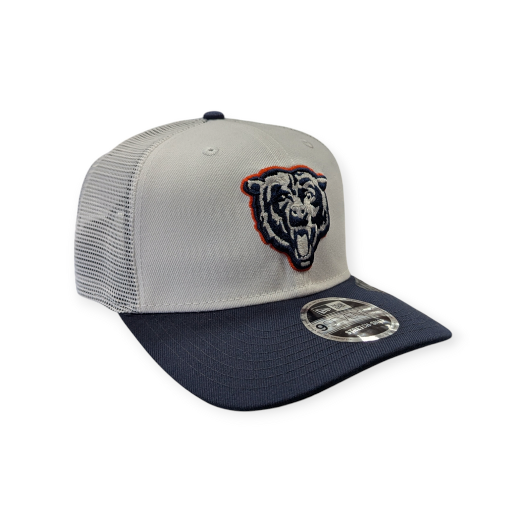 Chicago Bears New Era White/Navy NFL Trucker Primary Logo 9SEVENTY Adjustable Hat for Men product image 3, provided for
