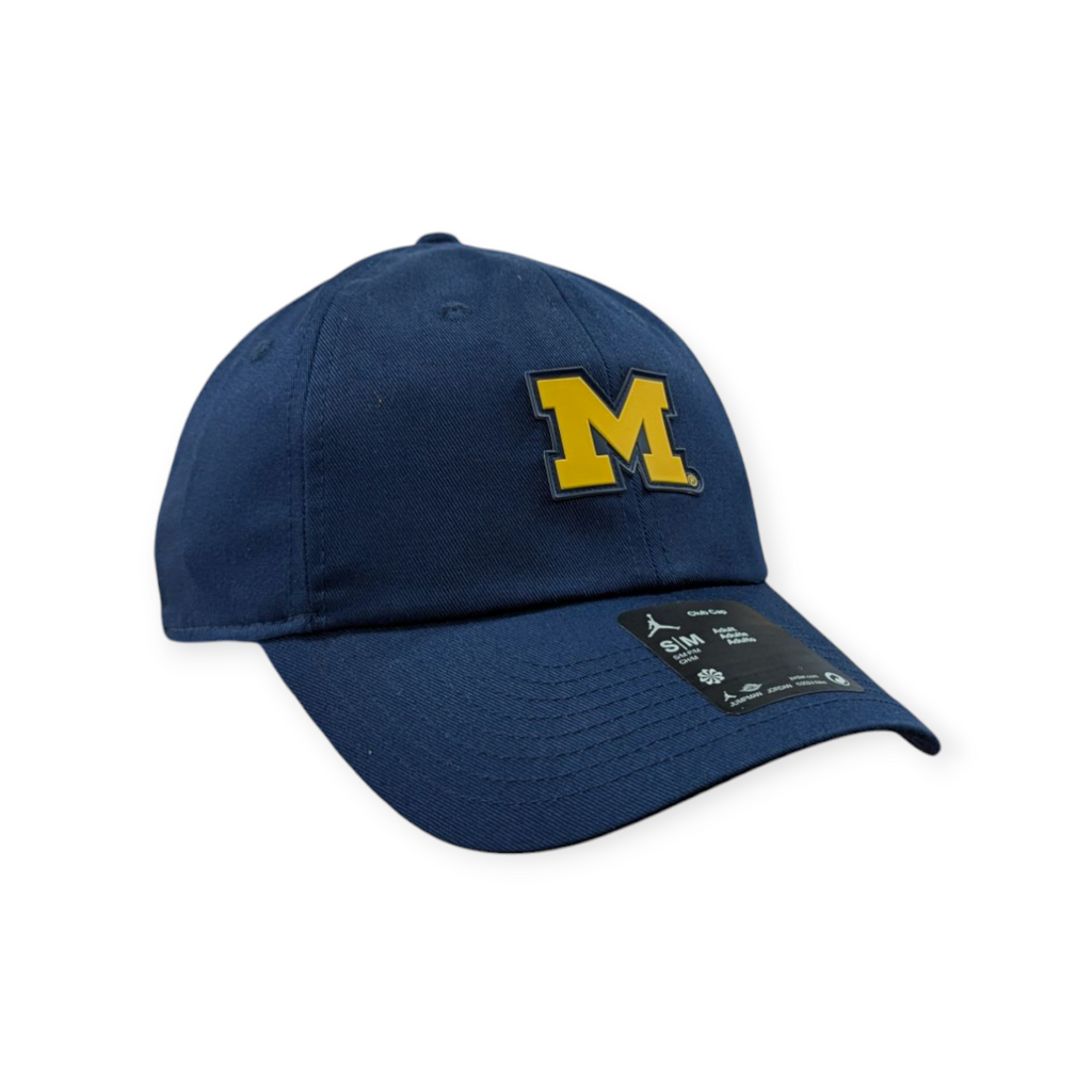 Michigan Wolverines Nike Club Primetime Navy Jumpman Slouch Adjustable Hat product image 3, provided for visual reference