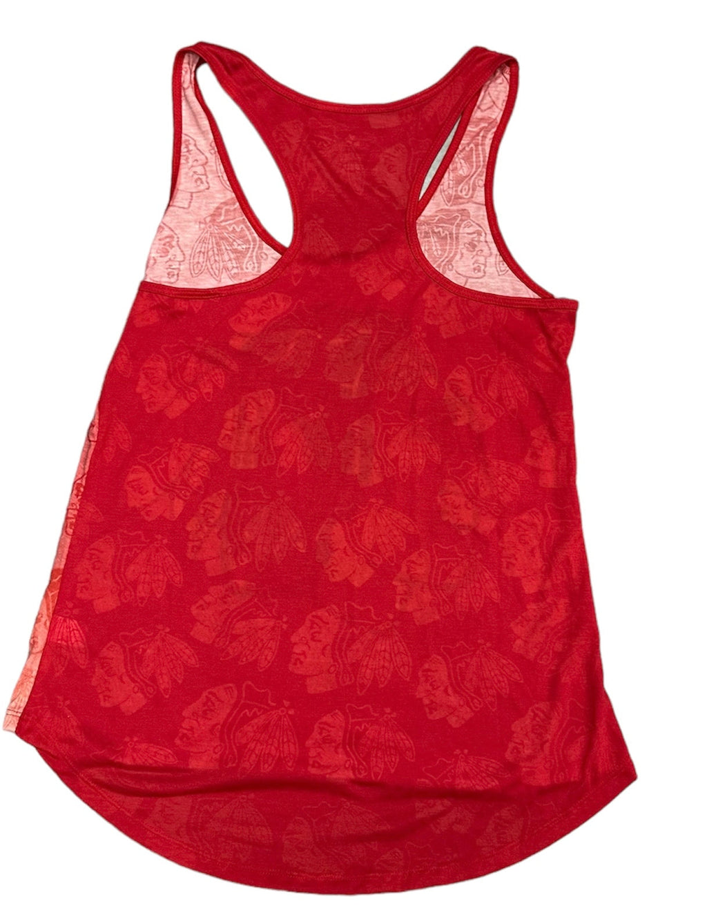 Chicago Blackhawks Womens Camo Burnout Tank top product image 2, provided for visual reference and product detail review