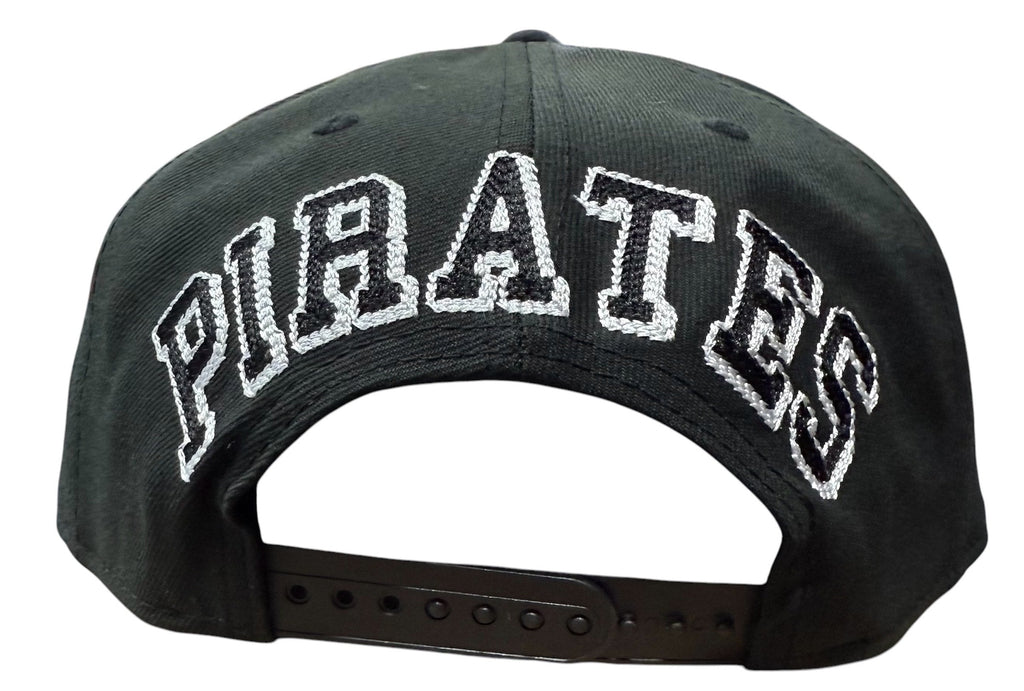Pittsburgh Pirates New Era Black Chain Stitch 9FIFTY Snapback Adjustable Hat product image 3, provided for visual reference