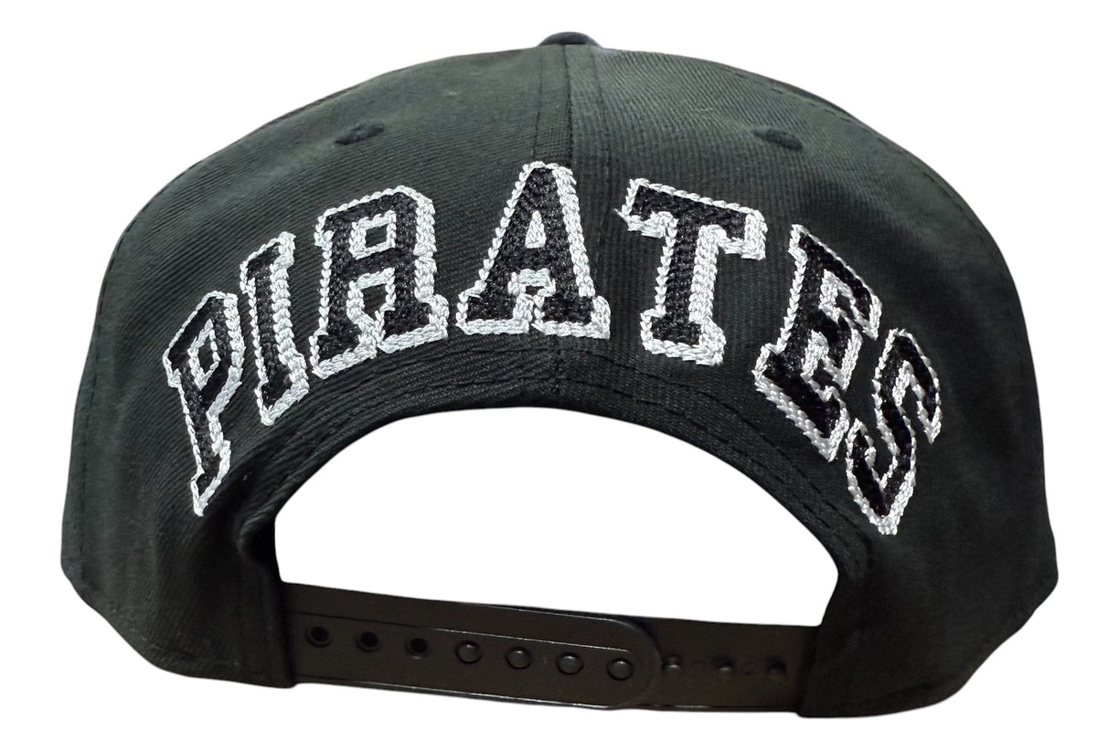 Pittsburgh Pirates New Era Black Chain Stitch 9FIFTY Snapback Adjustable Hat product image 3, provided for visual reference