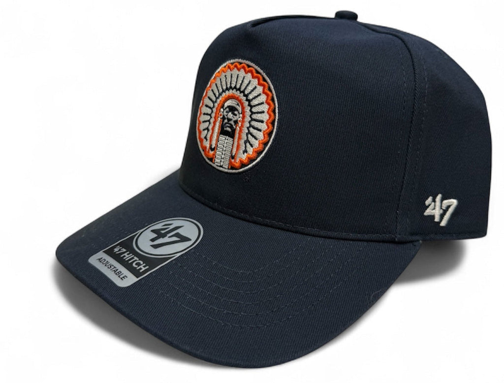 Illinois Fighting Illini Hitch Chief Logo Adjustable Hat By '47 brand product image 1, provided for visual reference and
